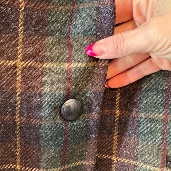 Vintage 80’s/90’s Dumas Wool Blue and Red Plaid Blazer Size S/M - Picture 6 of 8